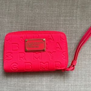 Marc Jacobs Neoprene Pink Wristlet Wallet
